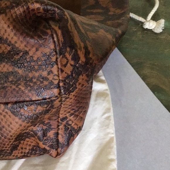 Joie Women’s Sunday Leather Tote Mahogany Rustic Snake - Picture 6 of 10